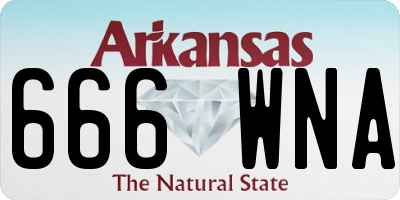 AR license plate 666WNA
