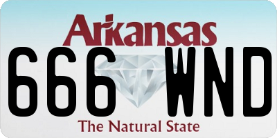 AR license plate 666WND