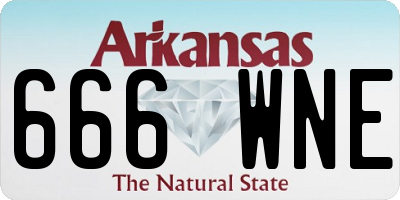AR license plate 666WNE