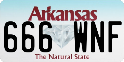 AR license plate 666WNF