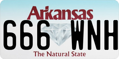 AR license plate 666WNH