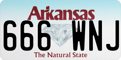 AR license plate 666WNJ