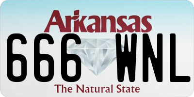 AR license plate 666WNL