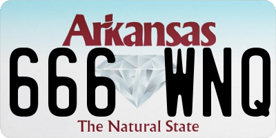 AR license plate 666WNQ