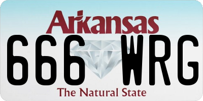 AR license plate 666WRG