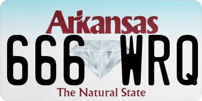 AR license plate 666WRQ