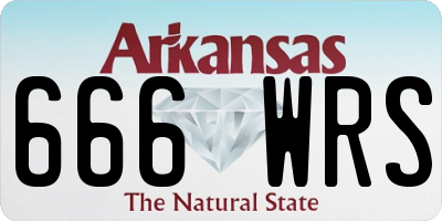 AR license plate 666WRS