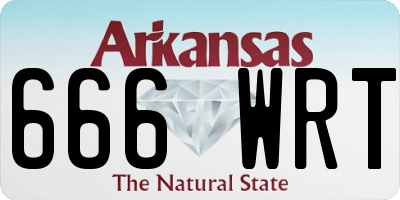 AR license plate 666WRT