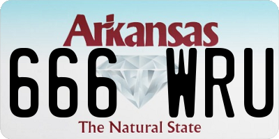 AR license plate 666WRU