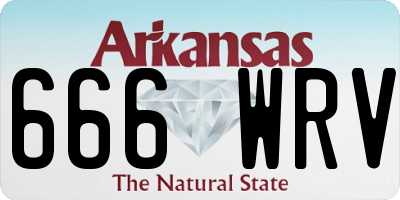 AR license plate 666WRV