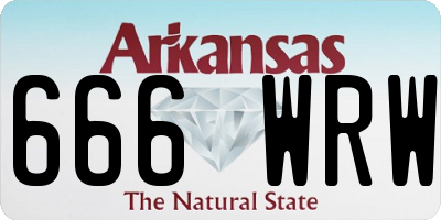 AR license plate 666WRW