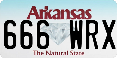 AR license plate 666WRX
