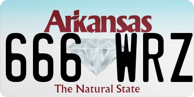 AR license plate 666WRZ
