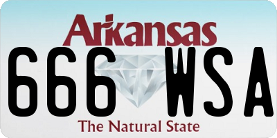 AR license plate 666WSA