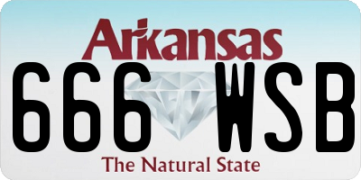 AR license plate 666WSB