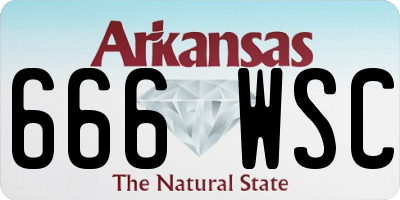 AR license plate 666WSC
