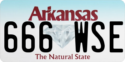 AR license plate 666WSE
