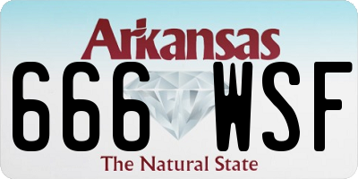AR license plate 666WSF