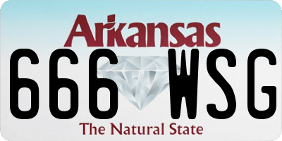 AR license plate 666WSG
