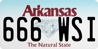 AR license plate 666WSI