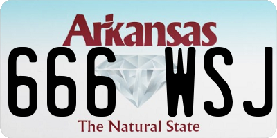 AR license plate 666WSJ