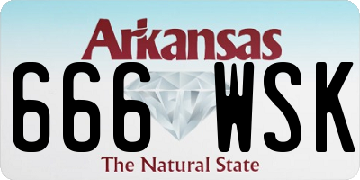AR license plate 666WSK
