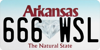 AR license plate 666WSL