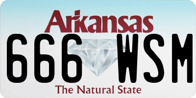 AR license plate 666WSM