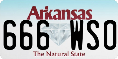 AR license plate 666WSO