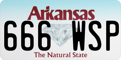 AR license plate 666WSP