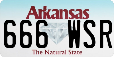 AR license plate 666WSR