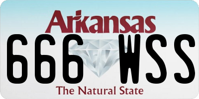 AR license plate 666WSS