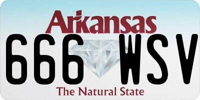 AR license plate 666WSV