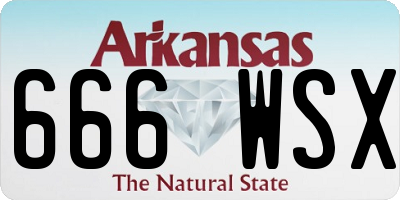 AR license plate 666WSX