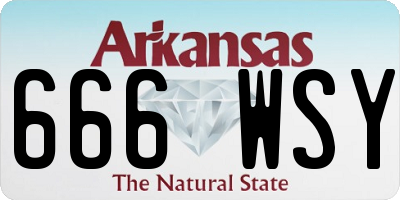 AR license plate 666WSY