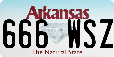 AR license plate 666WSZ