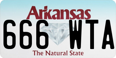 AR license plate 666WTA