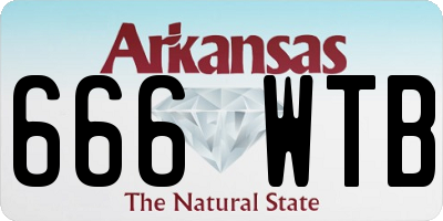 AR license plate 666WTB