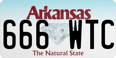 AR license plate 666WTC