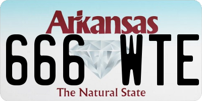 AR license plate 666WTE