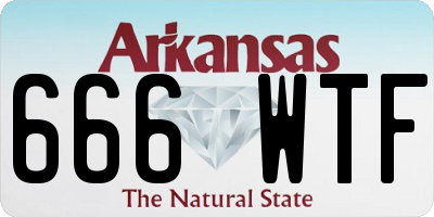 AR license plate 666WTF