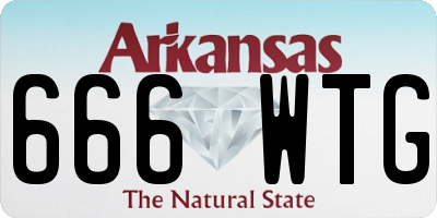 AR license plate 666WTG