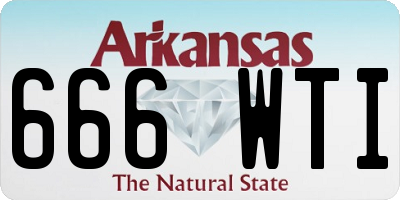 AR license plate 666WTI