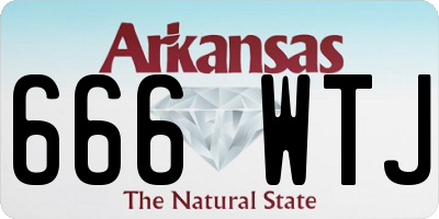 AR license plate 666WTJ