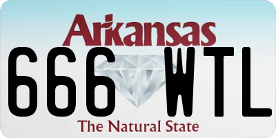 AR license plate 666WTL