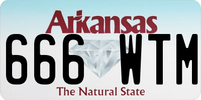 AR license plate 666WTM