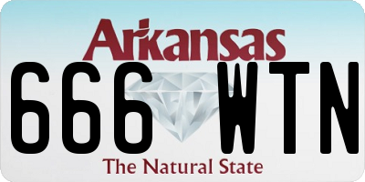AR license plate 666WTN