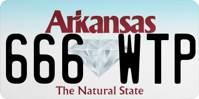 AR license plate 666WTP