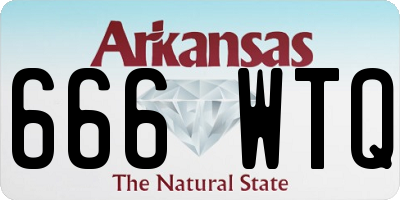 AR license plate 666WTQ