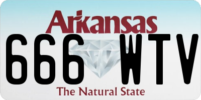 AR license plate 666WTV